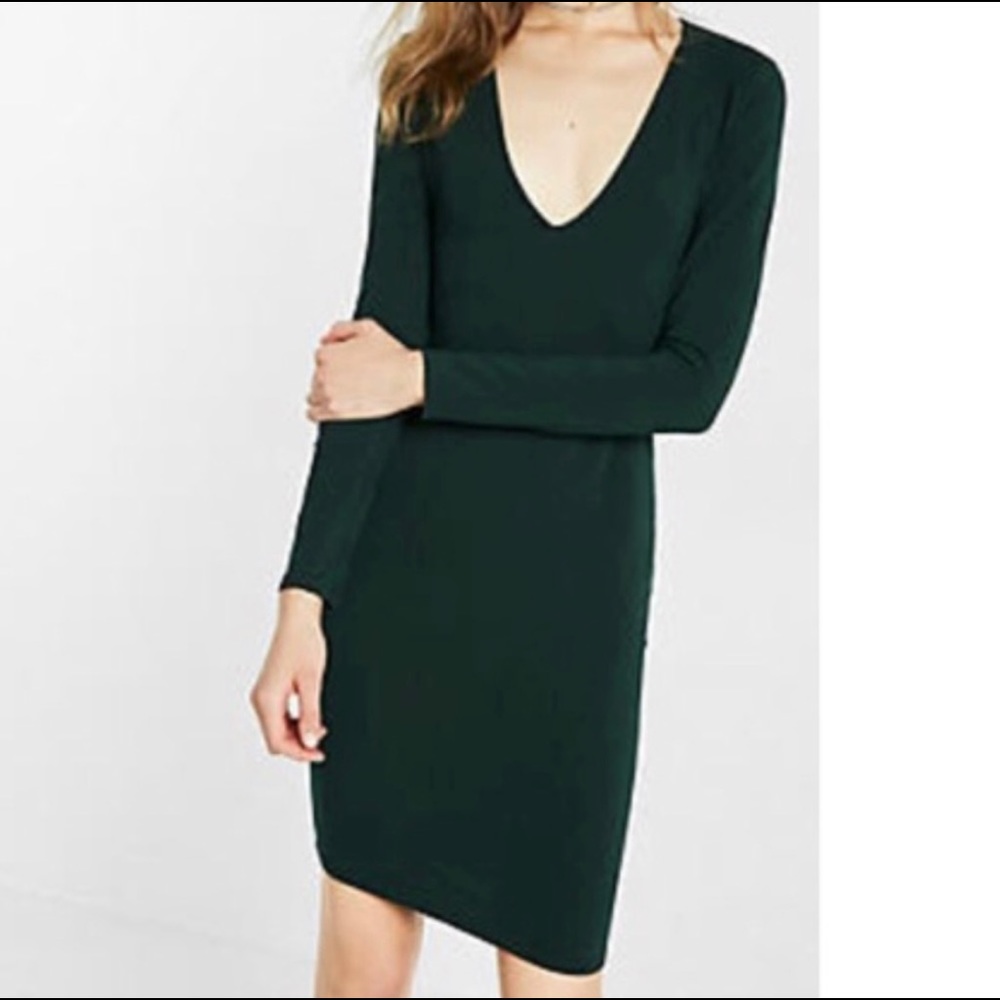Express 
Deep V Neck Sheath Dress.